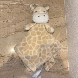 Tahari Giraffe Security Blanket Lovey Lovie Baby Plush 14” Square Tan Muted